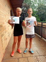 2.m�sto �ty�hra mlad�� �a�ky :  Ag�ta Gebauerov�, Kl�ra Sk�cel�kov�