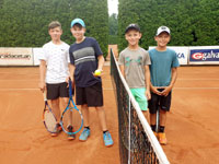 Finalist� �ty�hry zleva :  Michal Mandel�k, Ji�� Mazal, Adam Telnar, Martin Kytka