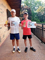 1.m�sto �ty�hra star�� ��ci zleva :  Patrik �ima, �t�p�n Robenek