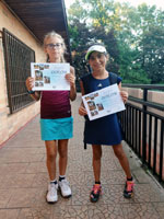 3.m�sto �ty�hra star�� �a�ky zleva :  Mia Schimandlov�, Melina Espada