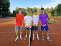 Finalist� �ty�hry zleva :  Nikolas Luk�, Daniel Jend�ejek, Alexandr Migdal, Jakub �pa�ek