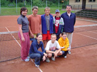 Drustvo starch k "A" 2004  - zleva nahoe :  kapitnka Pavlna Pravdov, Luk Pravda, Marek trba, Michal Farga, zstupce kapitna Marcel Kusnierz - zleva dole :  Daniela Gajgerov, Martin Pisrik, Petra Kusnierzov