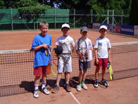 astnci turnaje zleva :  Alex Pisrik, Tom Adamk, Daniel Jurga, Ale Kura