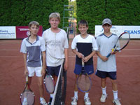 Finalist� �ty�hry zleva :  Ji�� Pilar, Jakub B�rt, Radek Kun�ick�, Ji�� Sosenka