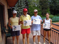 Finalistky �ty�hry zleva :  Martina Hou�kov�, Tereza Mal�kov�, Tereza Mali�ov�, Daniela Gajgerov�