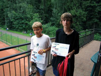 Finalist� dvouhry star��ch ��k� zleva :  Tom�sz Omyla, Martin Palider