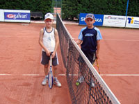 Po utk�n� dvouhry zleva :  Tom� Farga�, Piotr Miller