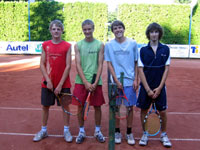 Finalist� �ty�hry dorostenc� zleva :  Michal Farga�, Martin Pis�rik, Marek �t�rba, Mat�j Dorda