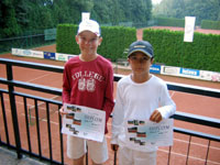 1. m�sto �ty�hry hoch� zleva :  Luk� Zav�el, Jan Krahul�k