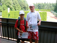 3.m�sto �ty�hra mlad�� ��ci zleva :  Tom� Farga�, Ladislav Moln�r