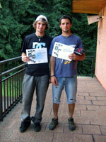 3.m�sto �ty�hry mu�i zleva :  Daniel Vala, Tom� Bizo�