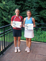 1.m�sto �ty�hry �eny zleva :  Jarmila Sikorov�, Eva V�lkov�