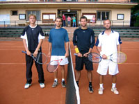 Semifinalist� �ty�hry mu�i zleva :  Ond�ej Gavenda, Jan Lo���k, Martin Schulhauser, Mar�n Podep�el