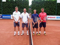 Účastníci semifinále zleva : David Šodek, Karel Vesecký, Daniel Rola, Jakub Schiel