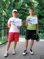 2. m�sto �ty�hra ho�i zleva :  V�clav �ajka, Tom� Ptoszek