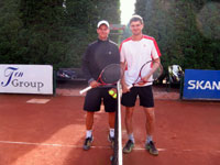 Finalisté dvouhry mužů zleva : Jakub Hadrava, Tomáš Rohan