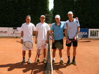 Semifinalisté čtyřhry mužů zleva : Daniel Vala, Jan Lošťák, Dan Skácel, Tomáš Rohan