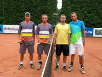 Semifinalisté čtyřhry mužů zleva : Jakub Hadrava, Matěj Kracík, Daniel Rola, Martin Kašpar