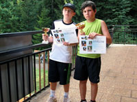 Finalist� dvouher hoch� zleva :  Ji�� Bollog, Jan Zlot�