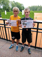 3. m�sto �ty�hra ho�i zleva :  Ond�ej Brabec, Martin Kin�t