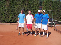 Finalisté čtyřhry mužů zleva : Jan Lošťák, Matěj Kracík, Dan Skácel, Otakar Lucák