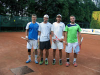 Semifinalisté čtyřhry mužů zleva : Martin Figura, Daniel Vala, Jan Lošťák, Matěj Kracík