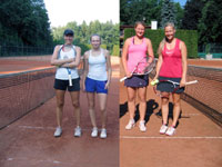 Finalistky čtyřhry žen zleva : Michaela Bezdíčková, Ekaterina Stepanova, Nikola Tomanová, Kristýna Hančarová