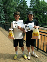 3. m�sto dvouhra ho�i zleva :  Jan Kus, Matou� Myslivec