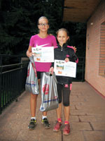 2.m�sto �ty�hra star�� �a�ky zleva :  Tereza Sv�chov�, Vanesa Slunsk�