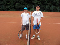 Semifinalist� dvouhry ��k� zleva :  Dalibor Svr�ina, Ond�ej Ha�ek