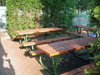 Pohled na arel v zim