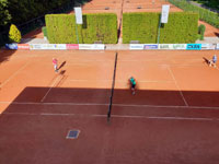 Pohled na dvorce ze střechy