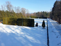 Zimní pohled na dvorce