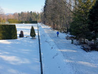 Zimní pohled na dvorce