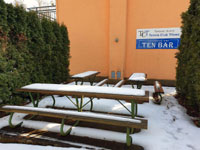 Zimní venkovní posezení