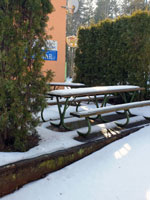 Zimní venkovní posezení