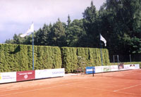 Klubov vlajky na centrlnm dvorci