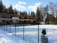 Pohled na arel v zim