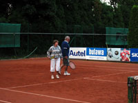 Boje na centrlnm dvorci zleva :  Hilda Bujokov, Karel Bujok